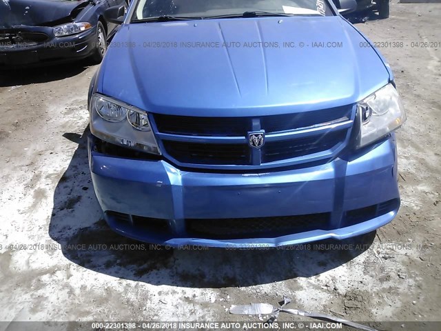 1B3LC46KX8N176171 - 2008 DODGE AVENGER SE BLUE photo 6