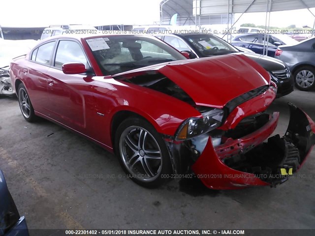 2C3CDXCT5EH134509 - 2014 DODGE CHARGER R/T RED photo 1
