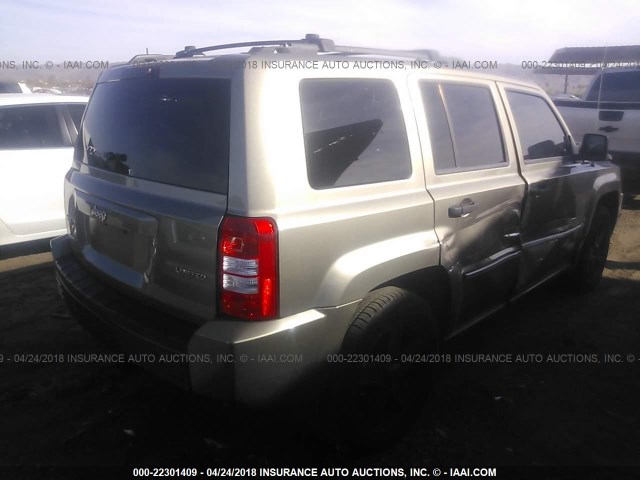 1J8FF48WX8D515156 - 2008 JEEP PATRIOT LIMITED TAN photo 4