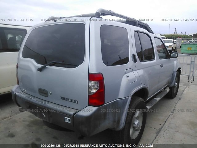 5N1ED28T73C667893 - 2003 NISSAN XTERRA XE/SE SILVER photo 4