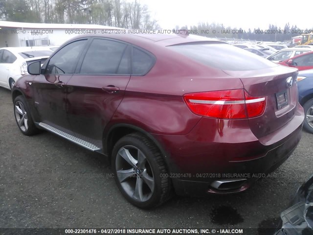 5UXFG83578LZ91895 - 2008 BMW X6 XDRIVE50I RED photo 3