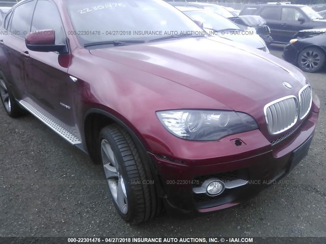 5UXFG83578LZ91895 - 2008 BMW X6 XDRIVE50I RED photo 6