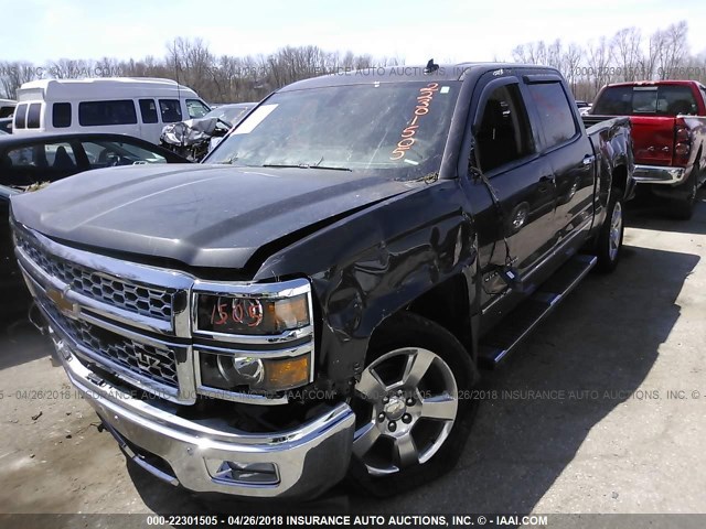 3GCUKSEC1EG288673 - 2014 CHEVROLET SILVERADO K1500 LTZ GRAY photo 2