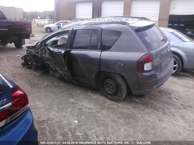 1C4NJCBB8FD273157 - 2015 JEEP COMPASS SPORT GRAY photo 3