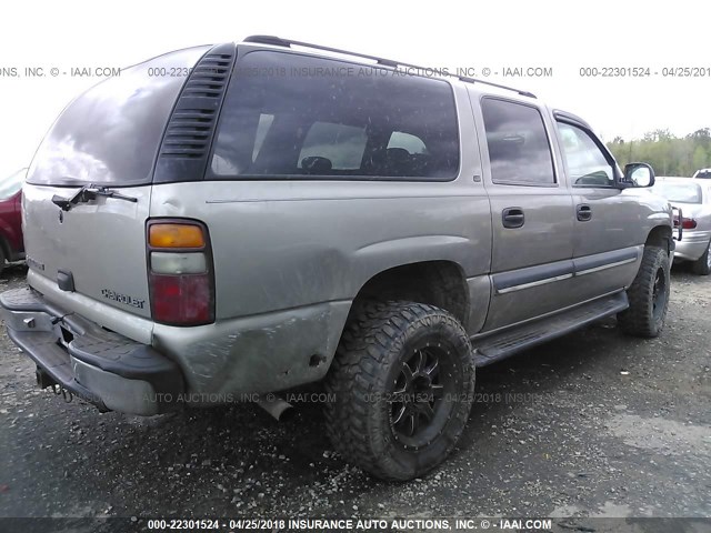 1GNFK16ZX2J133384 - 2002 CHEVROLET SUBURBAN K1500 BEIGE photo 4