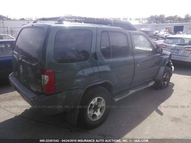 5N1ED28Y1YC600242 - 2000 NISSAN XTERRA XE/SE GREEN photo 4