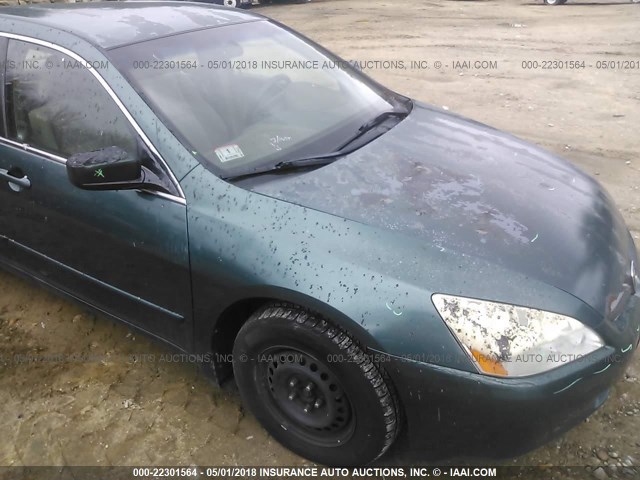 1HGCM56463A086312 - 2003 HONDA ACCORD LX GREEN photo 6