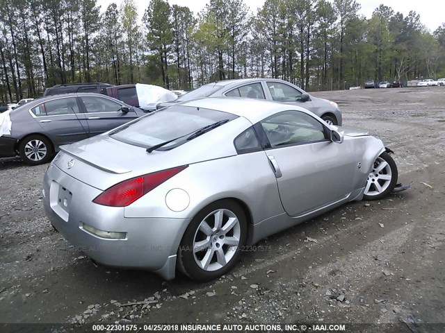 JN1AZ34D64T161081 - 2004 NISSAN 350Z COUPE SILVER photo 4