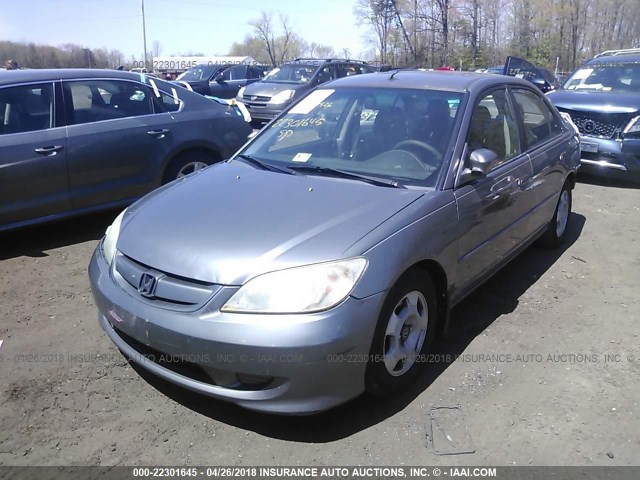 JHMES96645S026563 - 2005 HONDA CIVIC HYBRID GRAY photo 2