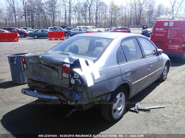 JHMES96645S026563 - 2005 HONDA CIVIC HYBRID GRAY photo 4