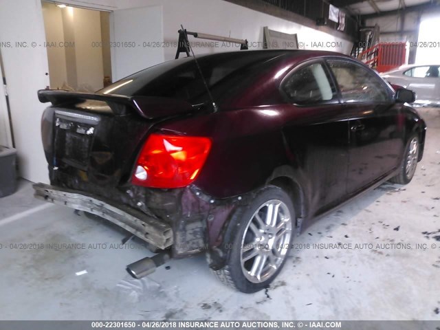 JTKDE177560083289 - 2006 TOYOTA SCION TC 栗色 照片 4
