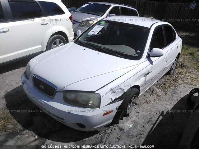 KMHDN45D43U557069 - 2003 HYUNDAI ELANTRA GLS/GT WHITE photo 2