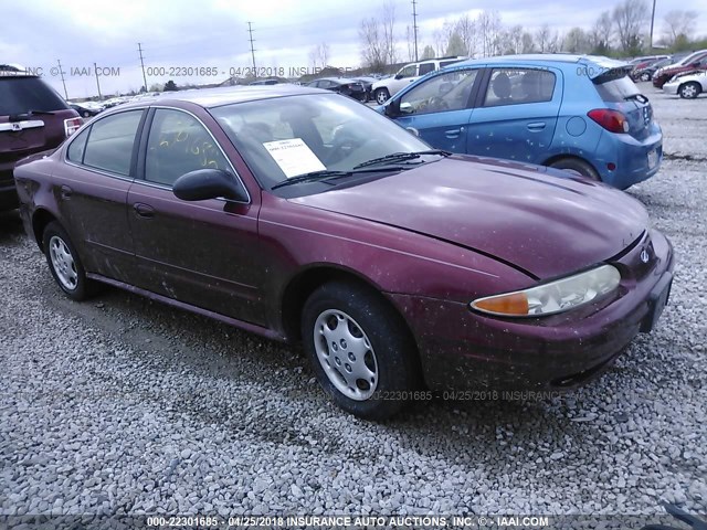 1G3NK52F52C156373 - 2002 OLDSMOBILE ALERO GX RED photo 1