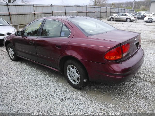 1G3NK52F52C156373 - 2002 OLDSMOBILE ALERO GX RED photo 3