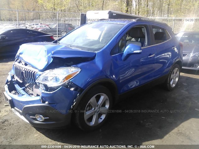 KL4CJHSB3FB086497 - 2015 BUICK ENCORE PREMIUM BLUE photo 2