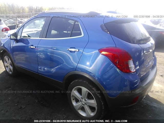 KL4CJHSB3FB086497 - 2015 BUICK ENCORE PREMIUM BLUE photo 3