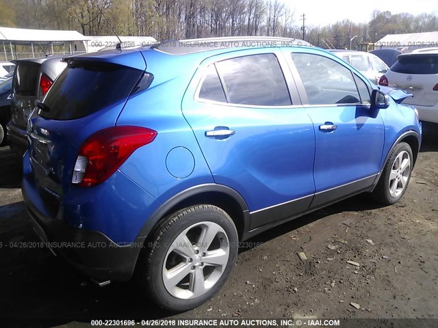 KL4CJHSB3FB086497 - 2015 BUICK ENCORE PREMIUM BLUE photo 4