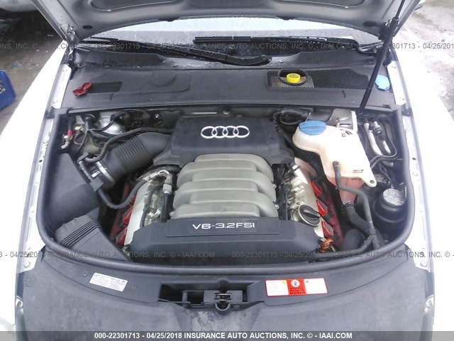 WAUDH74F98N022737 - 2008 AUDI A6 3.2 QUATTRO SILVER photo 10