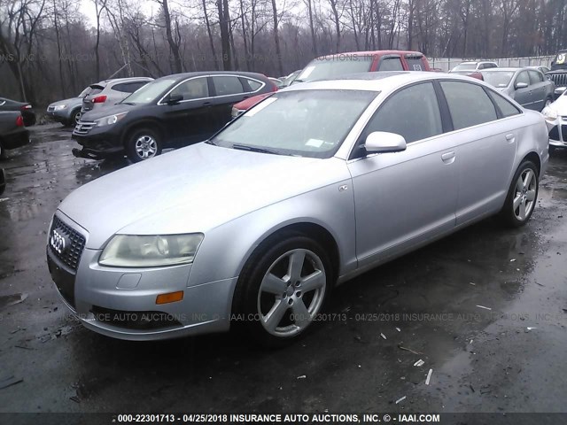 WAUDH74F98N022737 - 2008 AUDI A6 3.2 QUATTRO SILVER photo 2