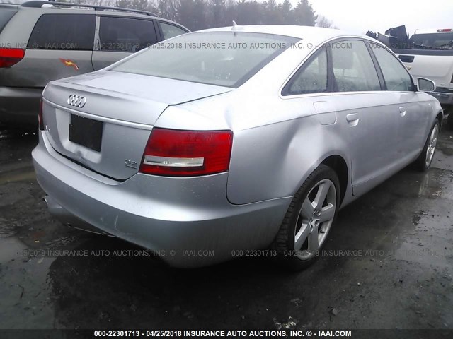 WAUDH74F98N022737 - 2008 AUDI A6 3.2 QUATTRO SILVER photo 4