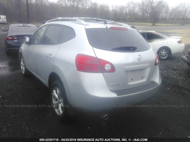 JN8AS58T28W300789 - 2008 NISSAN ROGUE S/SL SILVER photo 3