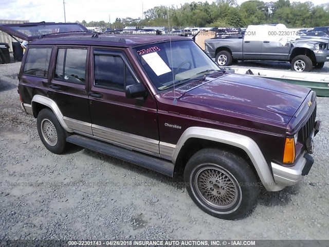 1J4FT78S0PL638588 - 1993 JEEP CHEROKEE COUNTRY MAROON photo 1