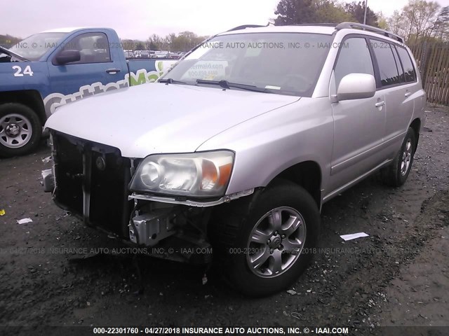 JTEEP21A550082704 - 2005 TOYOTA HIGHLANDER LIMITED SILVER photo 2