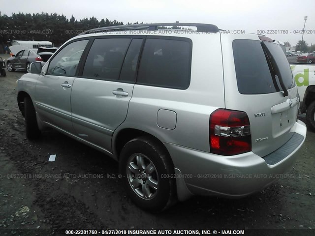 JTEEP21A550082704 - 2005 TOYOTA HIGHLANDER LIMITED SILVER photo 3