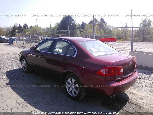 KNAGE124885191779 - 2008 KIA OPTIMA LX/EX RED photo 3
