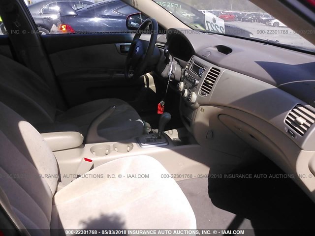 KNAGE124885191779 - 2008 KIA OPTIMA LX/EX RED photo 5