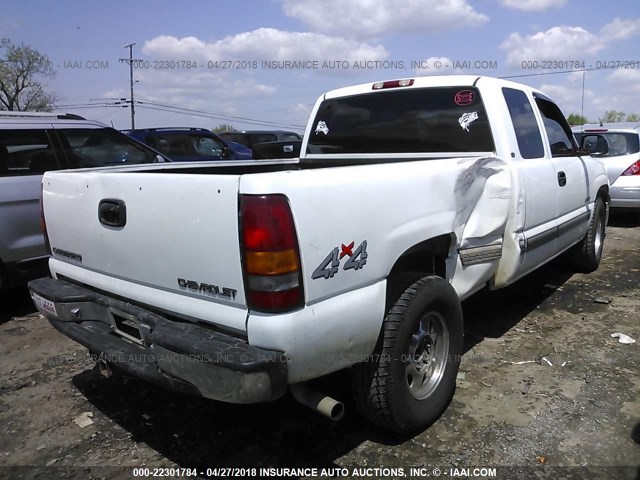 1GCEK19V11Z240871 - 2001 CHEVROLET SILVERADO K1500 WHITE photo 4