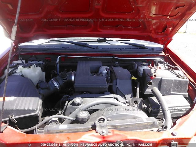 1GTCS196658221924 - 2005 GMC CANYON RED photo 10