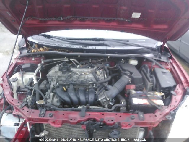 JTDBL40E799072857 - 2009 TOYOTA COROLLA LE/XLE BURGUNDY photo 10
