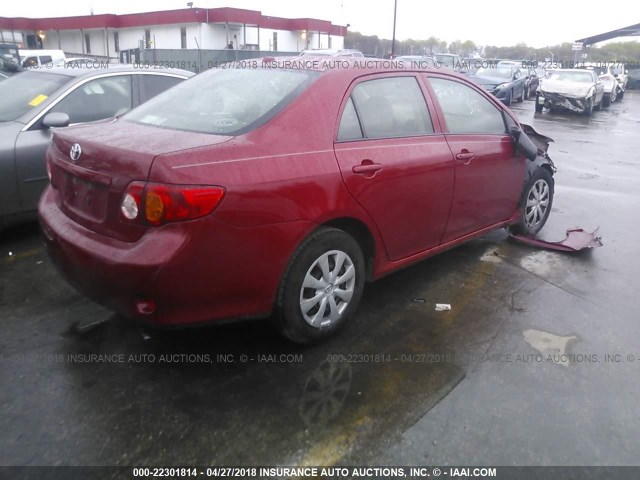 JTDBL40E799072857 - 2009 TOYOTA COROLLA LE/XLE BURGUNDY photo 4