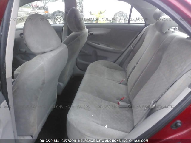 JTDBL40E799072857 - 2009 TOYOTA COROLLA LE/XLE BURGUNDY photo 8