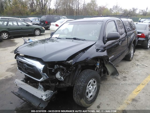 5TFTX4CN3DX025527 - 2013 TOYOTA TACOMA ACCESS CAB Schwarz Foto 2