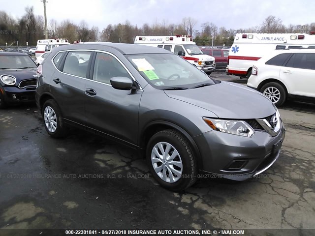 KNMAT2MV5GP714334 - 2016 NISSAN ROGUE S/SL/SV GRAY photo 1