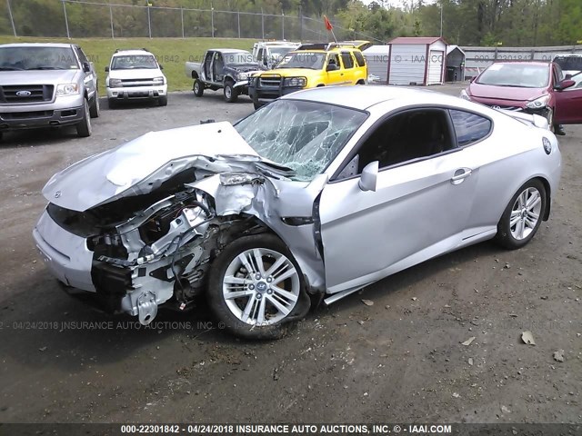 KMHHM66D37U256863 - 2007 HYUNDAI TIBURON GS SILVER photo 2