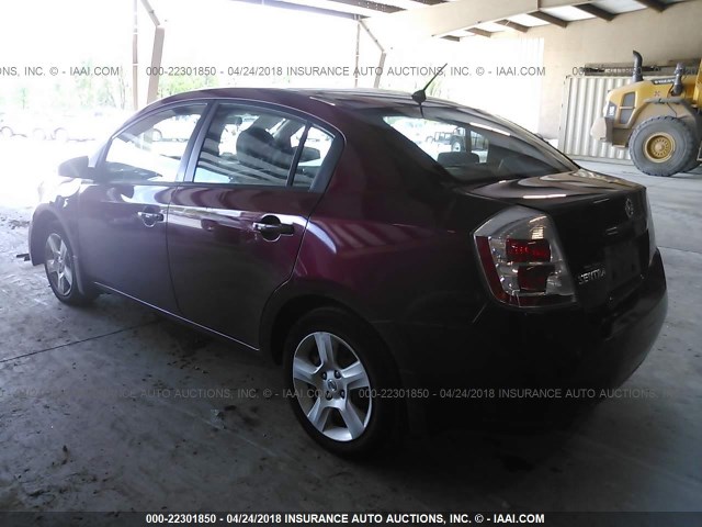 3N1AB61E98L707417 - 2008 NISSAN SENTRA 2.0/2.0S/2.0SL MAROON photo 3