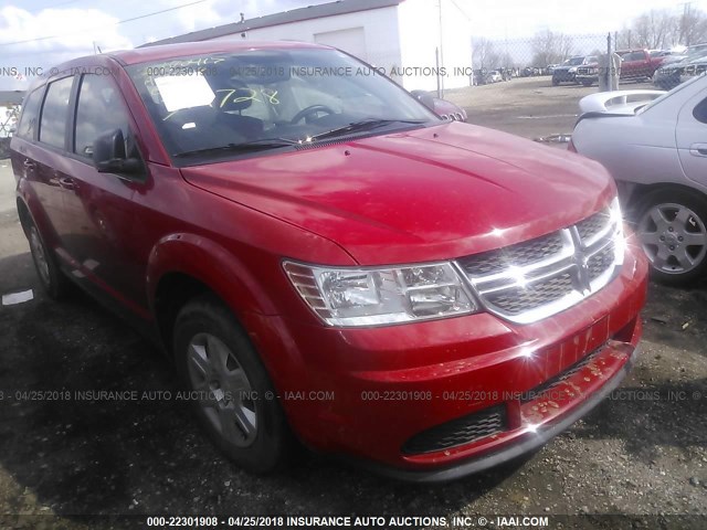 3C4PDCAB2CT314728 - 2012 DODGE JOURNEY SE RED photo 1