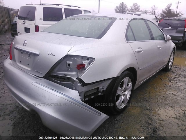 JH4KB16586C008512 - 2006 ACURA RL ვერცხლისფერი ფოტო 4