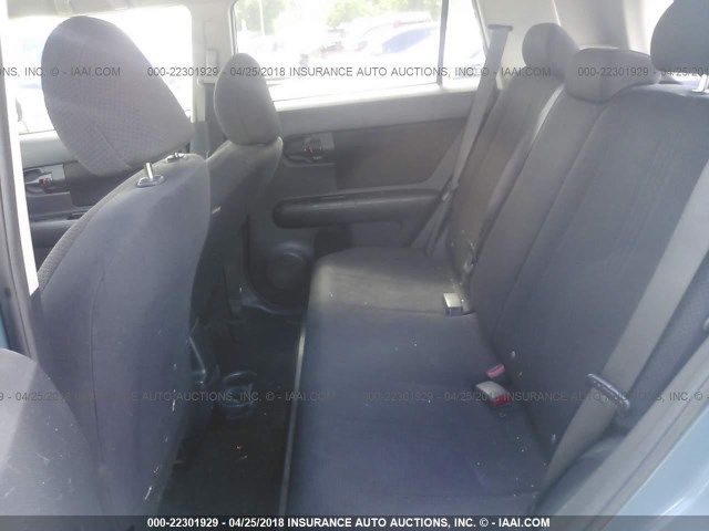 JTLKE50E281000806 - 2008 TOYOTA SCION XB BLUE photo 8