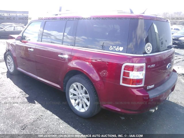 2FMDK52C79BA30801 - 2009 FORD FLEX SEL RED photo 3