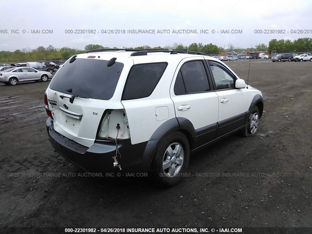 KNDJD736585827413 - 2008 KIA SORENTO EX/LX WHITE photo 4