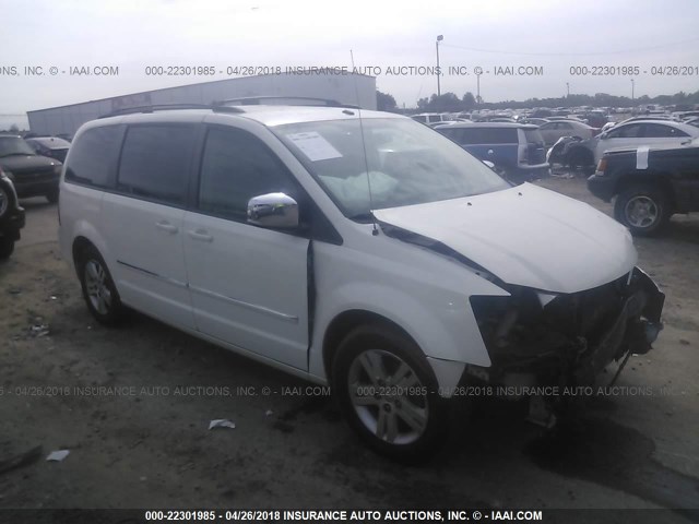 2D8HN54X28R125304 - 2008 DODGE GRAND CARAVAN SXT WHITE photo 1