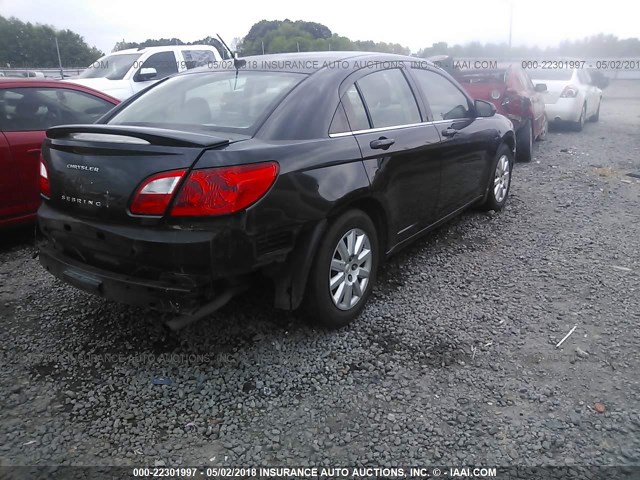 1C3CC4FB2AN105670 - 2010 CHRYSLER SEBRING TOURING BLACK photo 4