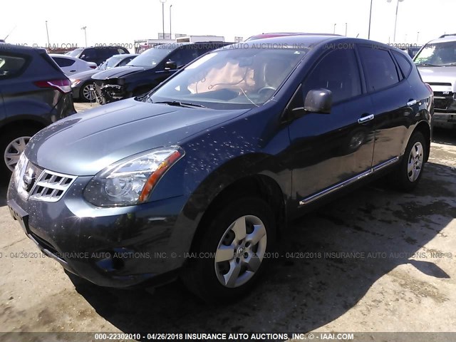 JN8AS5MT3FW153689 - 2015 NISSAN ROGUE SELECT S BLUE photo 2