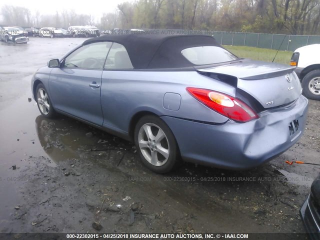 4T1FA38P24U028208 - 2004 TOYOTA CAMRY SOLARA SE/SLE Light Blue photo 3