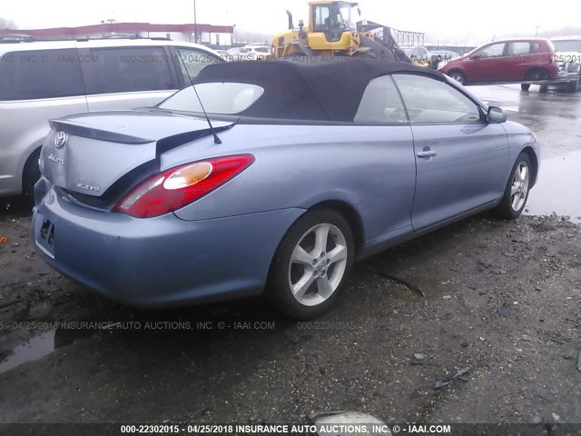4T1FA38P24U028208 - 2004 TOYOTA CAMRY SOLARA SE/SLE 浅蓝色 照片 4