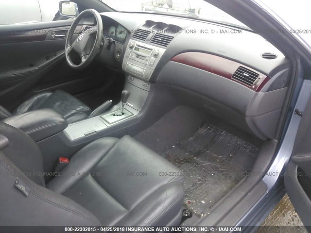 4T1FA38P24U028208 - 2004 TOYOTA CAMRY SOLARA SE/SLE 浅蓝色 照片 5